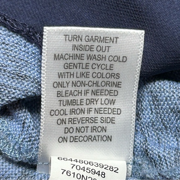 World Unity Blue Studded Paisley Ruffle Bottom Tee Size 1X - Picture 7 of 9